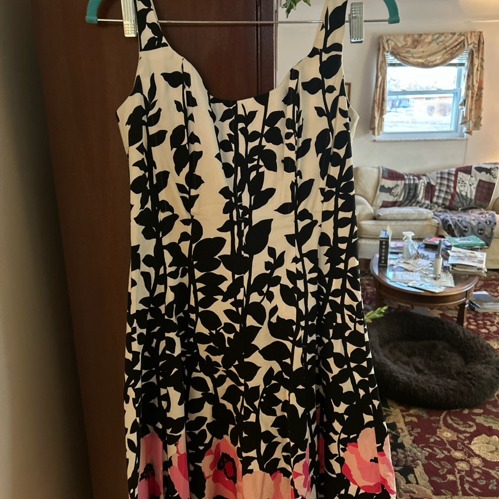 Nine West Black and Pink Print Summer Sundress
